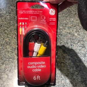 GE 6ft Composite Audio Video Cable - New In Packaging